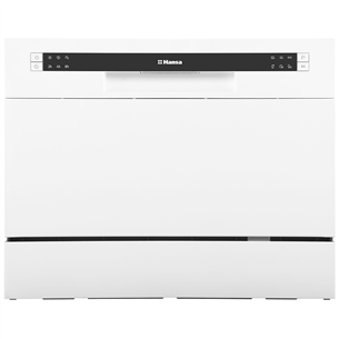 Hansa, mini, 6 komplektų talpa, 55 cm, balta – Indaplovė ZWM536WH