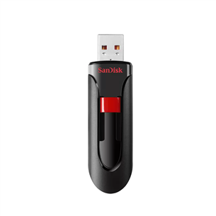 SanDisk Cruzer Glide, 128 GB, juoda - USB atmintinė