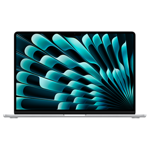 Apple MacBook Air 15 (2025), M4, 10C/10C, 16 GB, 512 GB, RUS, silver - Nešiojamas kompiuteris MW1H3RU/A