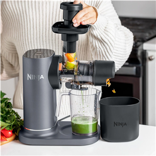 Ninja NeverClog, 150 W, pilka - Lėtaeigė sulčiaspaudė