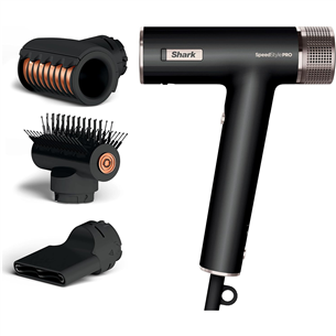 Shark SpeedStyle Pro 3-in-1, 1750 W, juodas - Plaukų džiovintuvas HD731EU