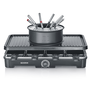 Severin, 1400 W, juodas - Raclette-Fondue komplektas