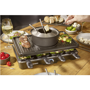 Severin, 1400 W, juodas - Raclette-Fondue komplektas