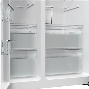 Hisense, NoFrost, 566 L, aukštis 179 cm, juodas - SBS šaldytuvas