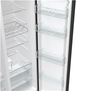 Hisense, NoFrost, 566 L, aukštis 179 cm, juodas - SBS šaldytuvas