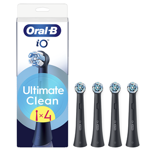 Braun Oral-B UltimateClean, 4 vnt., juodi - Dantų šepetėlių antgaliai IOUC-4BLACK