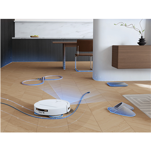 Ecovacs Deebot T50 PRO OMNI, сухая и влажная уборка, белый - Робот-пылесос