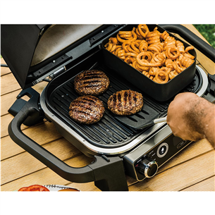 Ninja OG701EU Woodfire Electric BBQ Grill Combo - Crisper krepšelis griliui