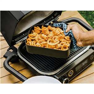 Ninja OG701EU Woodfire Electric BBQ Grill Combo - Crisper krepšelis griliui