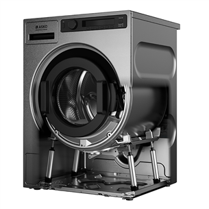 Asko, Professional, 9 kg, gylis 70,6 cm, 1400 rpm, nerūdijančio plieno spalva - Skalbimo mašina
