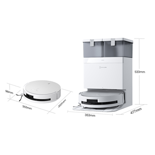 Ecovacs Deebot X8 OMNI, сухая и влажная уборка, белый - Робот-пылесос