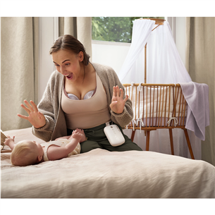 Philips Avent Hands-free, baltas - Dvigubas elektrinis pientraukis