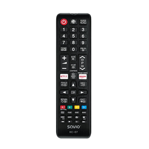 Savio RC-07, Samsung TV, juodas - Universalus nuotolinio valdymo pultelis TVPUSARC07