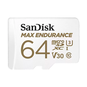 SanDisk Max Endurance, 64 ГБ, microSDHC, белый - Карта памяти SDSQQVR-064G-GN6IA