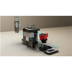 Siemens EQ500, juodas/sidabrinis - Kavos aparatas