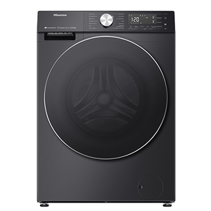 Hisense, 10,5 кг / 6 кг, глубина 59 см, 1400 об/мин, черный - Стирально-сушильная машина WD5S1045BB