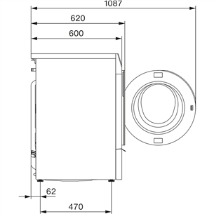Miele WQ 1000 WPS Nova Edition, 9 kg, gylis 60 cm, 1600 rpm - Skalbimo mašina