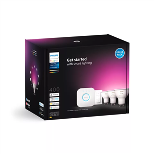 Philips Hue Starter Kit, Smart Spotlights, Dimmer Switch, GU10 3 pc - Smart light kit