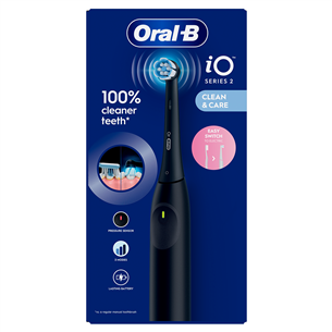 Braun Oral-B iO2, juodas - Elektrinis dantų šepetėlis