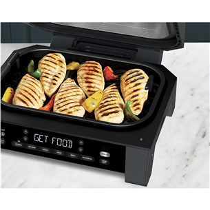 Ninja 6-in-1 MAX, 1760 W, juodas/sidabrinis – Grilis ir karšto oro gruzdintuvė