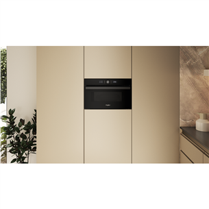 Whirlpool, 31 L, 1000 W, juoda - Įmontuojama mikrobangų krosnelė su griliu