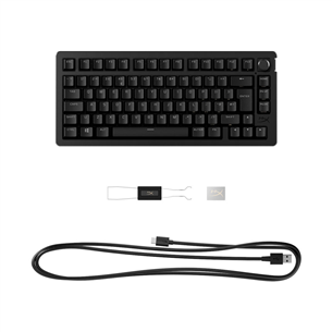 HyperX Alloy Rise 75, SWE, juoda - Belaidė klaviatūra