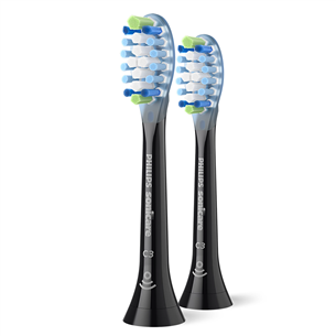 Philips Sonicare Premium Plaque Defence, 2 vnt., juodi - Dantų šepetėlių antgaliai HX9042/88