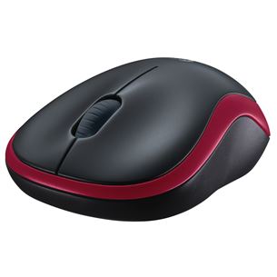 Logitech M185, gray/red - Wireless Optical Mouse Item - 910-002240