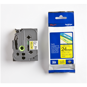 Laminated tape black on yellow 8m x 24mm, Brother TZE651