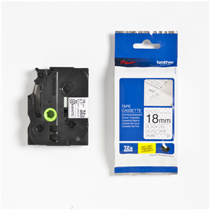 Laminated tape black on white 8m x 18mm, Brother Item - TZESE4 TZESE4