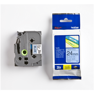 Laminated tape black text on blue backround 8m x 24mm, Brother Item - TZE551 TZE551