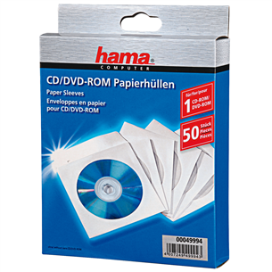 Popieriniai vokai Hama CD/DVD, 50vnt Prekė - 00049994 00049994
