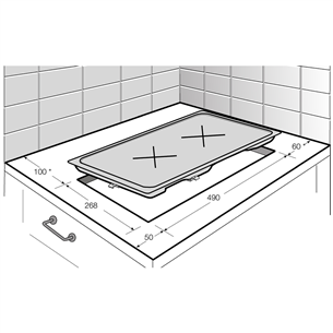 Beko, width 28.8 cm, steel frame, black - Built-in Ceramic Hob Item - HDMC32400TX